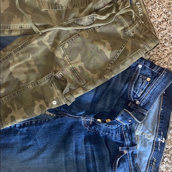 American Eagle highwaist Capri & 7-4mankind Jeans - Picture 2 of 6